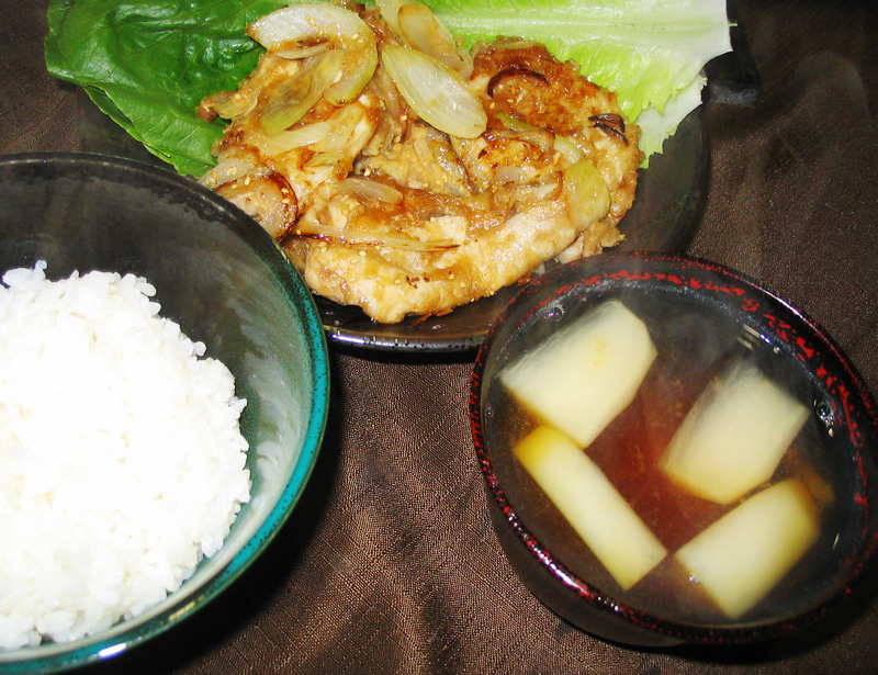 生姜焼きでご飯